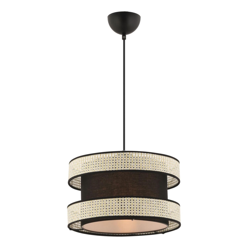 HANGEND LAMP HALO 1xE27/60W/230V zwart/crème