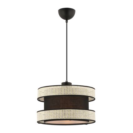 HANGEND LAMP HALO 1xE27/60W/230V zwart/crème