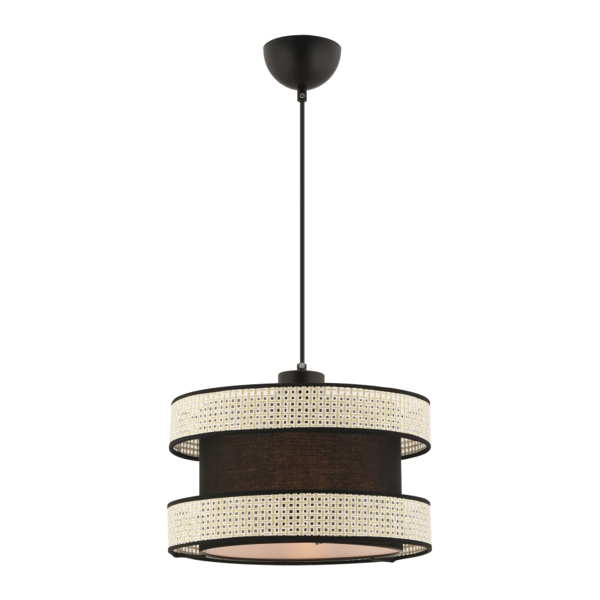 HANGEND LAMP HALO 1xE27/60W/230V zwart/crème