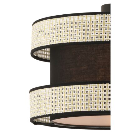 HANGEND LAMP HALO 1xE27/60W/230V zwart/crème