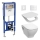 Hangend toilet DEEP + toiletzitting SoftClose DEEP + DUAL-spoelknop + inbouwmodule + isolerende onderlegger