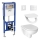 Hangend toilet LYRA Rimless + toiletzitting SoftClose LYRA + spoelknop DUAL + inbouwmodule + isolatieonderlegger