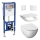 Hangend toilet MIO Rimless + toiletzitting SoftClose MIO + spoelknop DUAL + inbouwmodule + isolerende onderlegger
