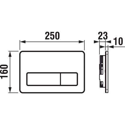 Wandcloset MIO Vortex + toiletzitting SoftClose MIO + bedieningsplaat DUAL + inbouwmodule + isolatieonderlegger