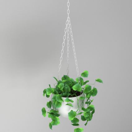 Hangende bloempot 155x27 cm wit
