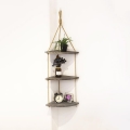 Hangende hoekplank 90x25 cm bruin