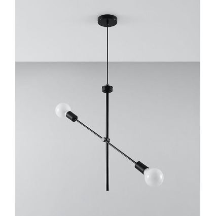 Hangende lamp aan koord CONCEPT 2x E27 / 60W / 230V