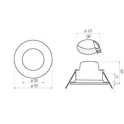 Hangende LED Badkamer plafond verlichting BONO LED/5W/230V 3000K IP65 zwart