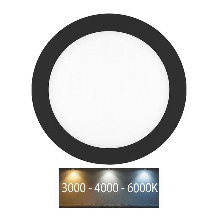Hangende LED Badkamer plafond verlichting LADA LED/25W/230V 3000/4000/6000K diameter 30 cm IP44 zwart