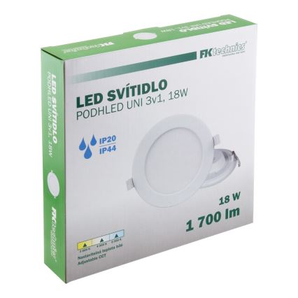 Hangende LED Badkamer plafond verlichting LED/18W/230V 3000/4000/6000K IP44