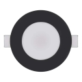 Hangende LED Badkamer plafond verlichting LORI LED/4,5W/230V IP65 2700/4000K diameter 8,5 cm zwart