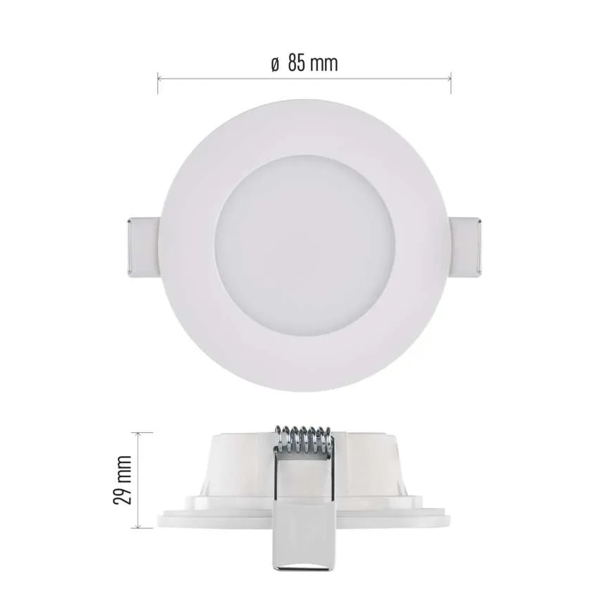 Hangende LED Badkamer plafond verlichting LORI LED/4,5W/230V IP65 2700/4000K diameter 8,5 cm wit
