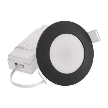 Hangende LED Badkamer plafond verlichting LORI LED/4,5W/230V IP65 2700/4000K diameter 8,5 cm zwart