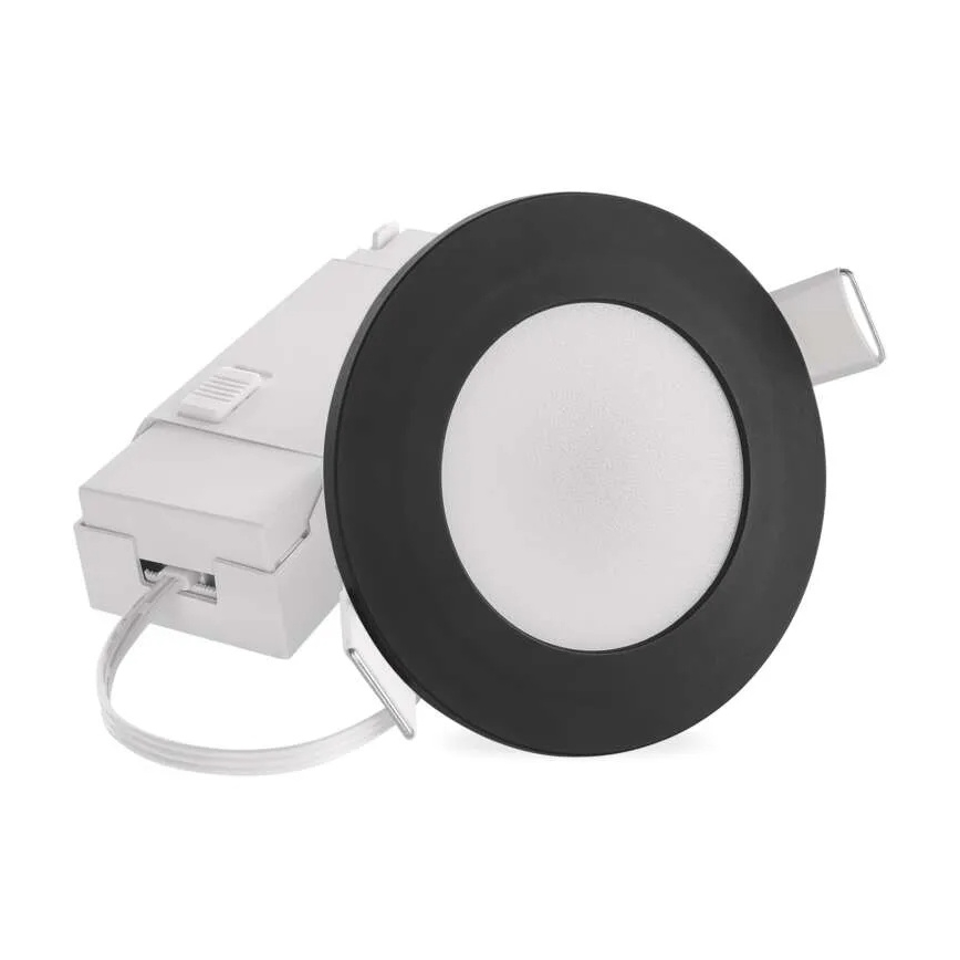Hangende LED Badkamer plafond verlichting LORI LED/4,5W/230V IP65 2700/4000K diameter 8,5 cm zwart