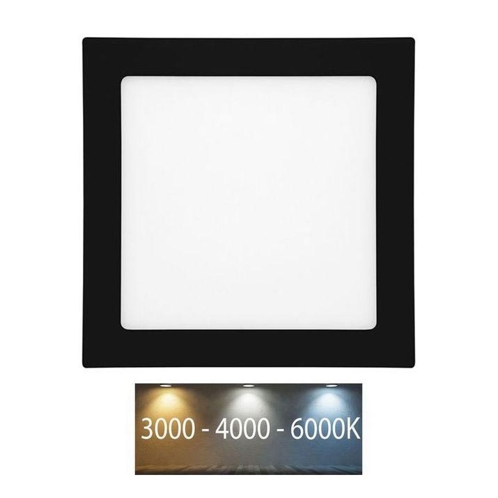 Hangende LED Badkamer plafond verlichting RAFA LED/25W/230V 3000/4000/6000K 30x30 cm IP44 zwart