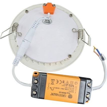 Hangende LED Badkamer plafond verlichting VEGA LED/12W/230V 3800K diameter 16,8 cm IP44 sneeuw wit