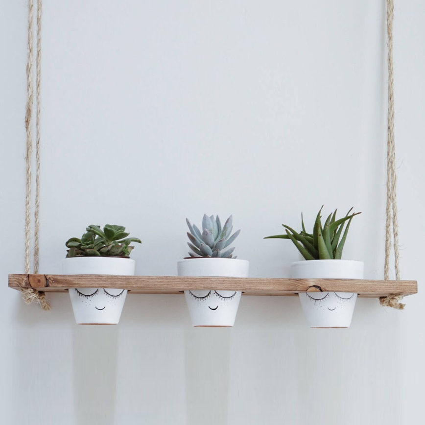 Hangende plank voor Bloempotten 80x60 cm vuren