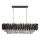 Hangkroonluchter met ketting CRISTAL 10xE14/10W/230V zwart/goud