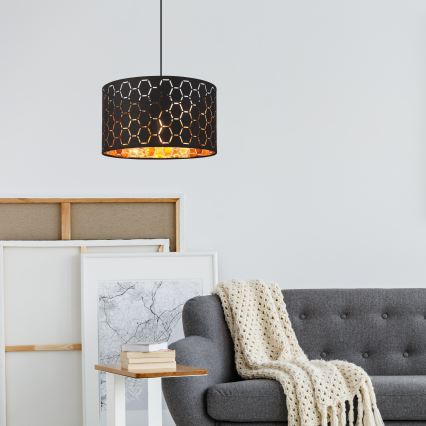 Hangkroonluchter ULLE 1xE27/15W/230V zwart