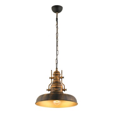 Hanglamp aan een ketting 1xE27/40W/230V brons