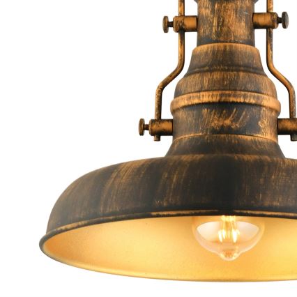 Hanglamp aan een ketting 1xE27/40W/230V brons