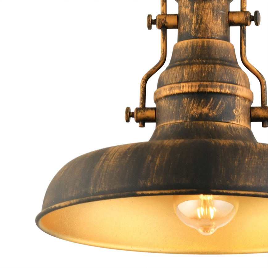 Hanglamp aan een ketting 1xE27/40W/230V brons
