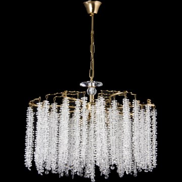 Hanglamp aan een ketting 7xE14/60W/230V diameter 54 cm goud