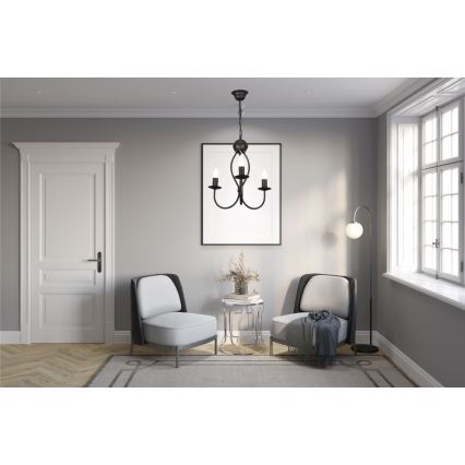 Hanglamp aan een ketting ARTHUR 3xE14/40W/230V