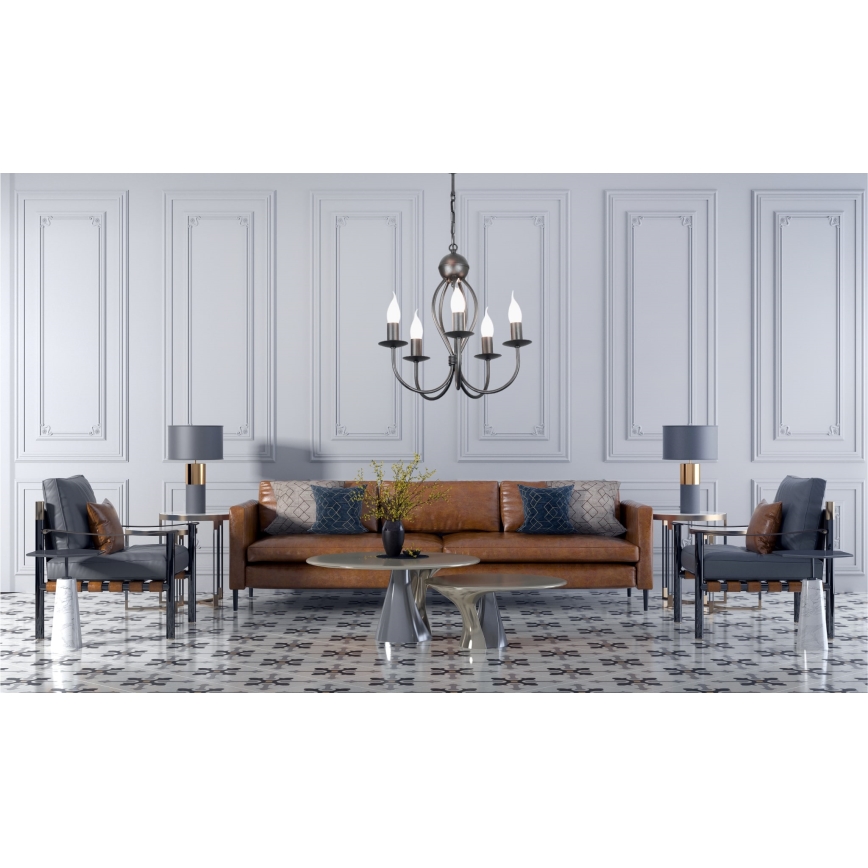 Hanglamp aan een ketting ARTHUR 5xE14/40W/230V