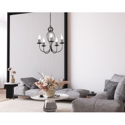Hanglamp aan een ketting ARTHUR 5xE14/40W/230V