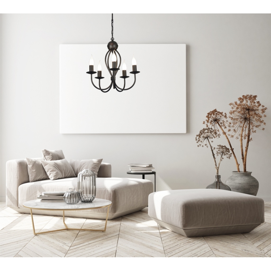 Hanglamp aan een ketting ARTHUR 5xE14/40W/230V