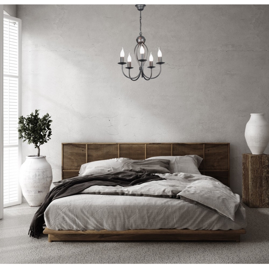 Hanglamp aan een ketting ARTHUR 5xE14/40W/230V