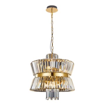 Hanglamp aan een ketting AURELIA 12xE14/40W/230V goud