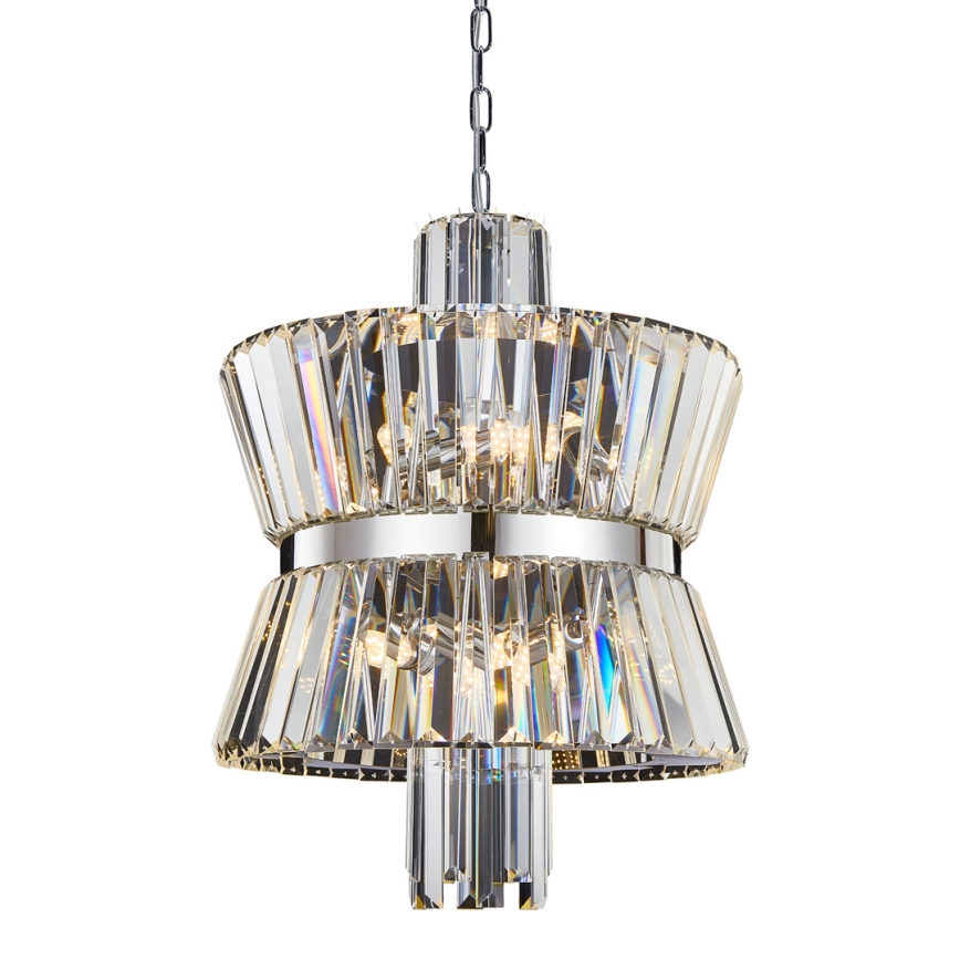 Hanglamp aan een ketting AURELIA 8xE14/40W/230V mat chroom