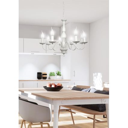 Hanglamp aan een ketting BELLAGIO 8xE14/40W/230V