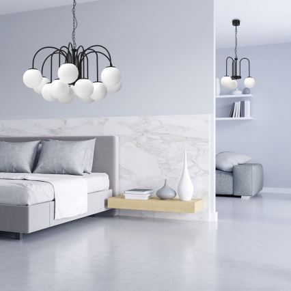 Hanglamp aan een ketting CAMBRIDGE 3xE14/60W/230V zwart