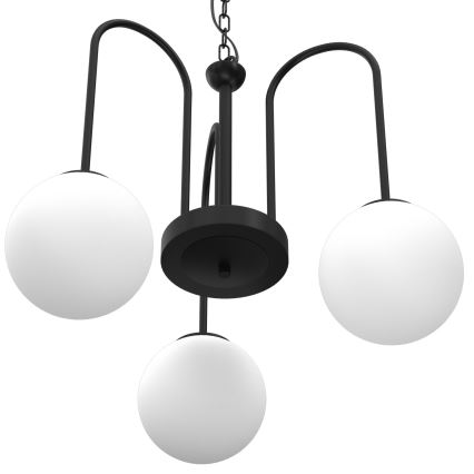 Hanglamp aan een ketting CAMBRIDGE 3xE14/60W/230V zwart