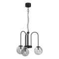 Hanglamp aan een ketting CAMBRIDGE 3xE14/60W/230V zwart