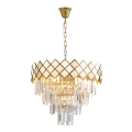 Hanglamp aan een ketting CARISMA 9xE14/40W/230V goud