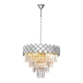 Hanglamp aan een ketting CARISMA 9xE14/40W/230V mat chroom