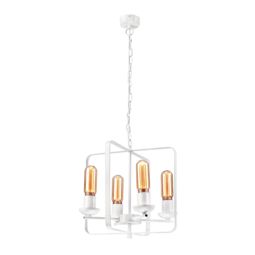 Hanglamp aan een ketting CEDRIC II 4xE27/60W/230V wit