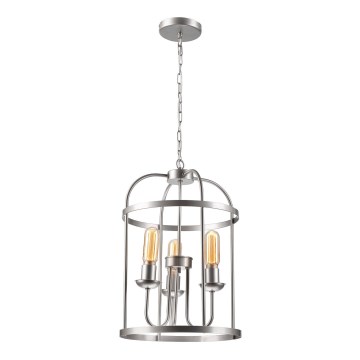 Hanglamp aan een ketting CONSTANTINE 3xE27/60W/230V mat chroom