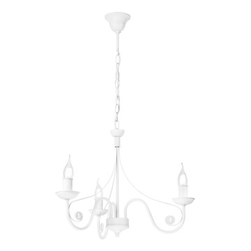Hanglamp aan een ketting DONATO 3xE14/40W/230V wit