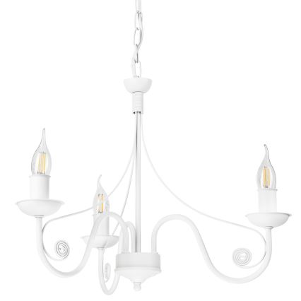 Hanglamp aan een ketting DONATO 3xE14/40W/230V wit