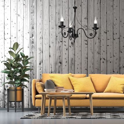 Hanglamp aan een ketting DONATO 3xE14/40W/230V zwart