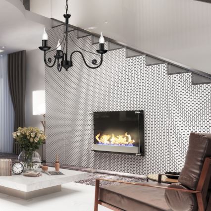 Hanglamp aan een ketting DONATO 3xE14/40W/230V zwart