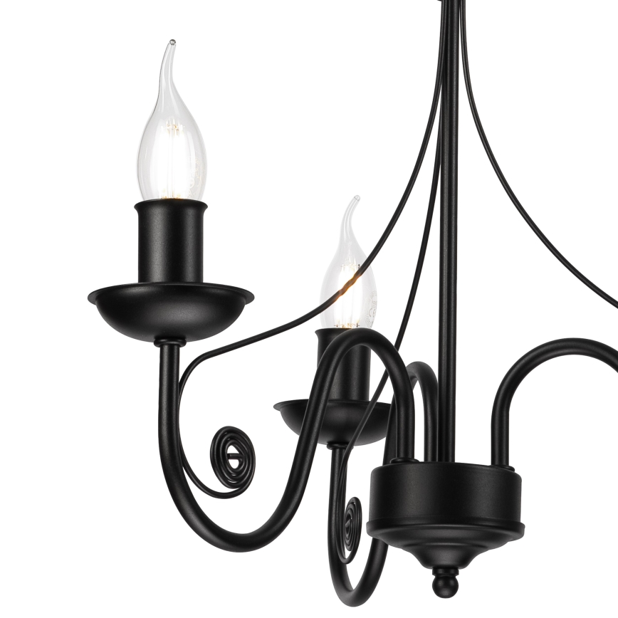 Hanglamp aan een ketting DONATO 3xE14/40W/230V zwart