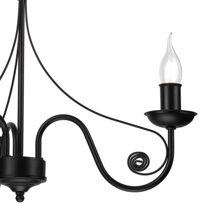 Hanglamp aan een ketting DONATO 3xE14/40W/230V zwart