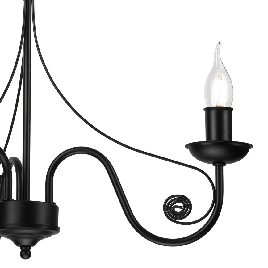Hanglamp aan een ketting DONATO 3xE14/40W/230V zwart