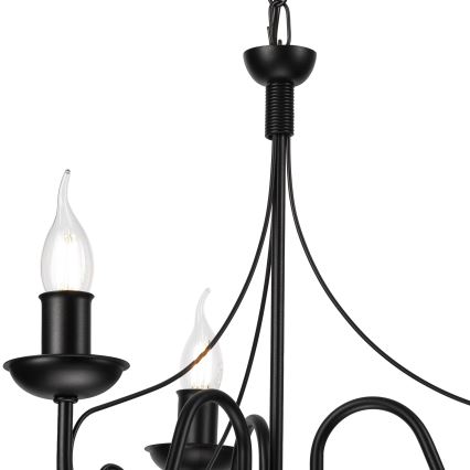 Hanglamp aan een ketting DONATO 3xE14/40W/230V zwart